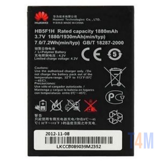 BATTERY HUAWEI HONOR U8860 HB5F1H ORIGINAL	